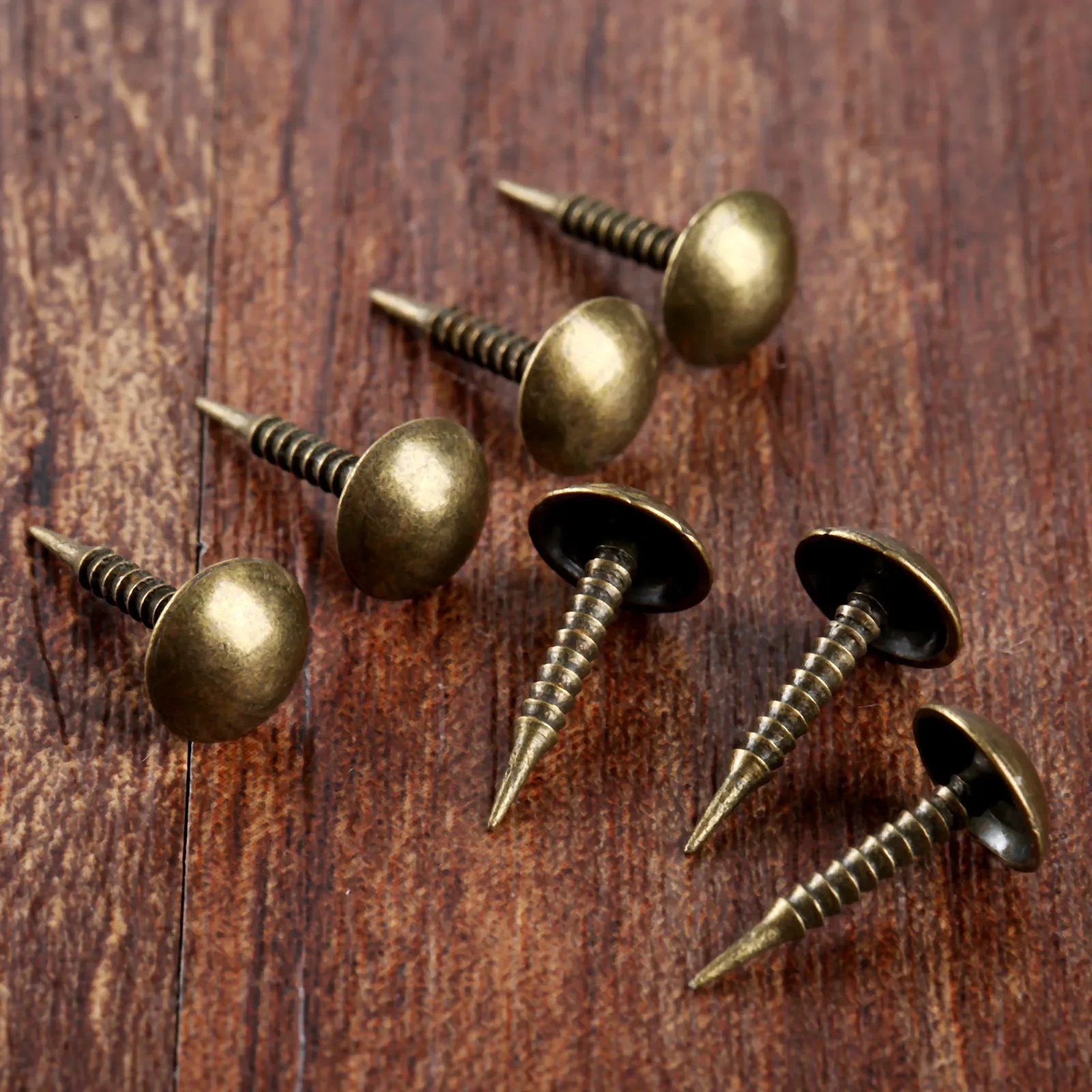 100 sztuk 8*15mm antyczny brąz tapicerka gwoździe biżuteria drewniane pudełko Case meble bęben Sofa dekoracyjne pinezki Stud Pushpin Doornail