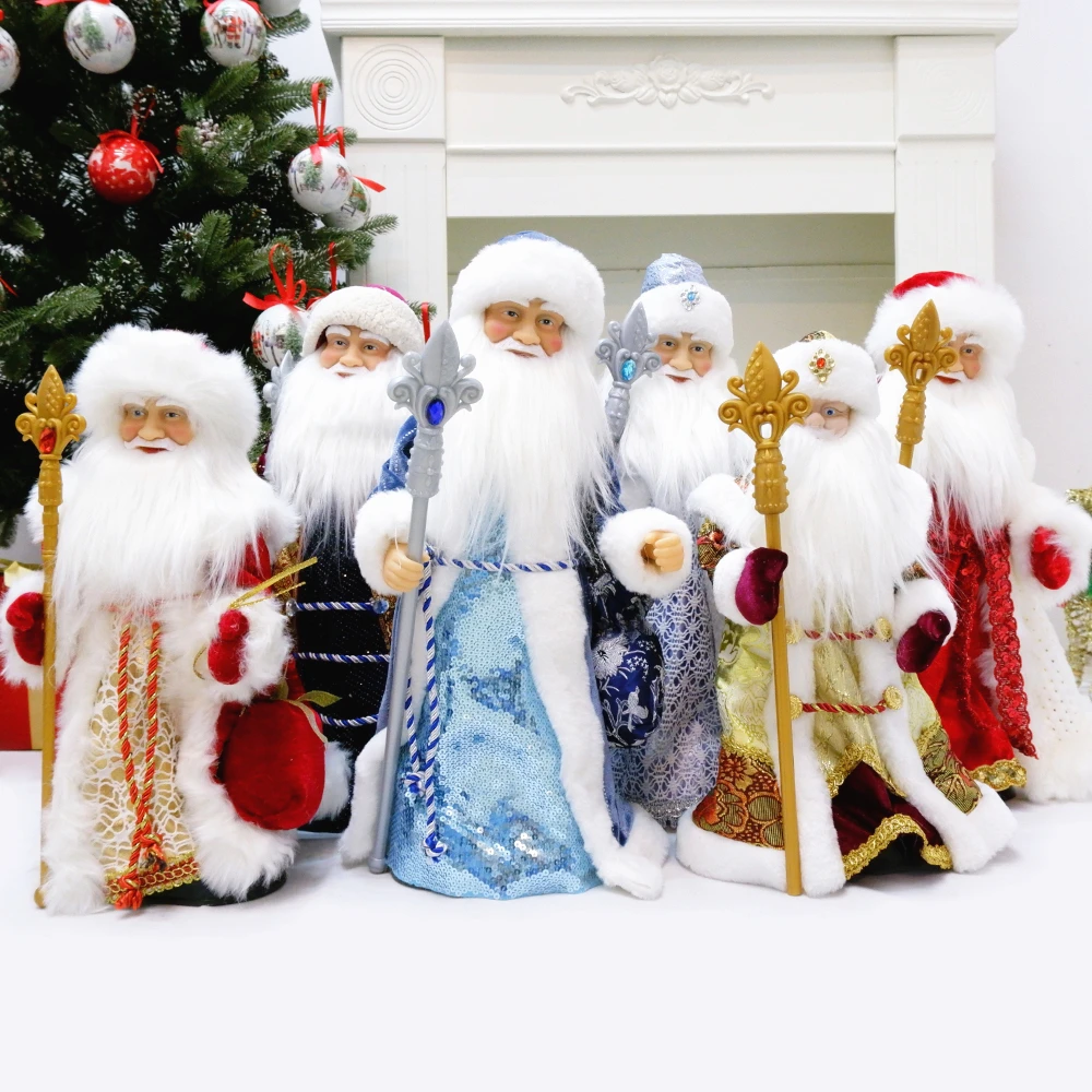 

Multicolor Santa Claus Doll Christmas Figurine Decoration for School Christmas Celebration Party Ornaments Home Holiday Decor