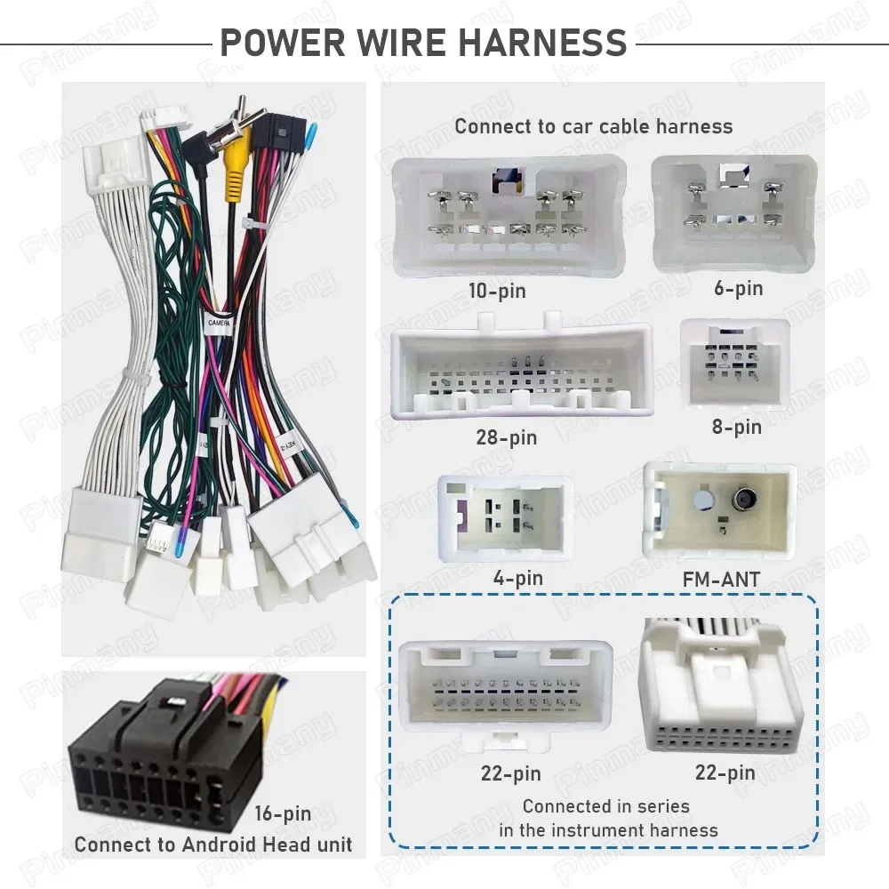 

Car Radio Cable adapter Android head unit power Wire Harness Connector Hiworld CANBus Decoder TYC29 for Toyota Corolla RAV4 2019