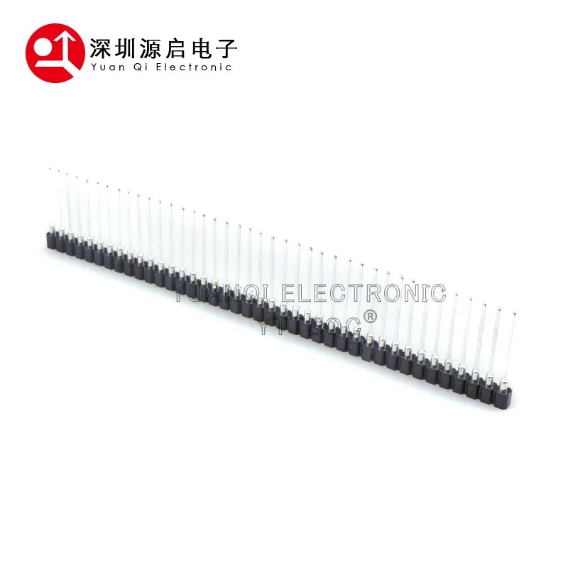 1PCS 1X40 PIN Single Row ROUND FEMALE PIN HEADER long pin 2.54MM PITCH Strip Connector Socket 40p 40PIN 40 PIN FOR PCB L=17.8MM