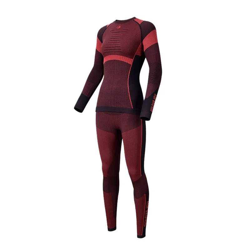 Imagen 3: Otoño esquí ropa de secado rápido deportes al aire libre función de ciclismo compresión absorbente de sudor conjunto de ropa interior térmica sin costuras
