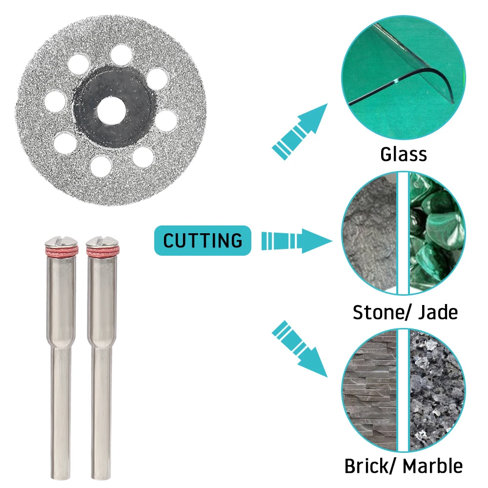 8-42Pcs Circular Saw Blade Cutting Discs Set Wear Resistant Cutting Wheel Set Rotary Tool Accessory for Wood Plastic Metal Glass