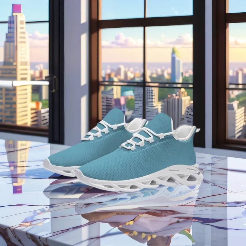 

Lake blue candy color casual sports shoes men and women lightweight breathable running shoes