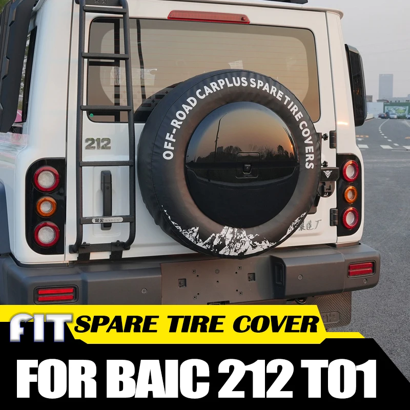 

Car Leather Spare Tire Cover Fit for BAIC 212 T01 2024 2025 Modified Auto Rear Tailgate Spare Tire Cover Car Exterior Accessorie