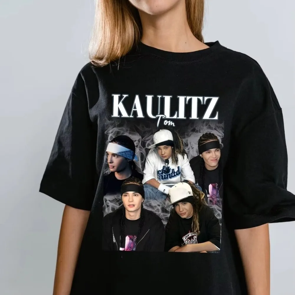 Kaulitz Tom Vintage Tokyo Hotel Vintage Pattern t-shirt da donna stampata Y2k Top Harajuku Gothic abbigliamento donna oversize