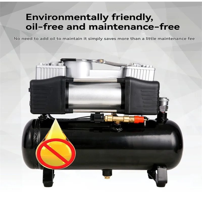 مضخة هواء مثبتة على السيارة 12 فولت/220 فولت 2.5L/4L منفاخ إطارات محمول دراجة نارية كهربائية مضخة هواء ضاغط هواء صغير #5