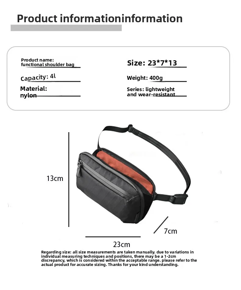 Commuter versatile casual solid color crossbody bag