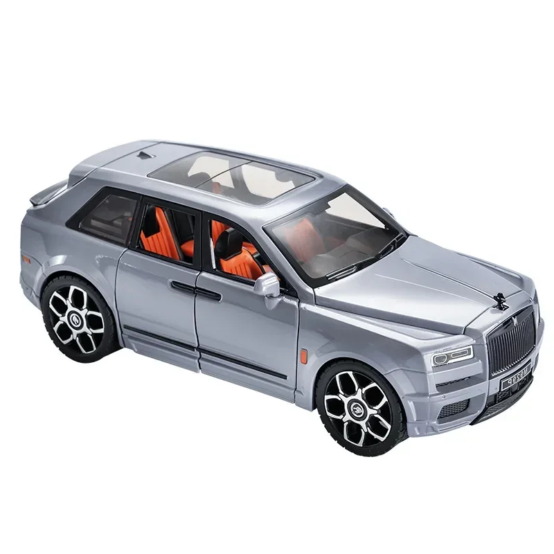 Large 1:20 Rolls Royce Cullinan Mansory SUV Alloy Model Car Modified Metal Diecast Boy Toy Car Simulation Sound & Light Kid Gift