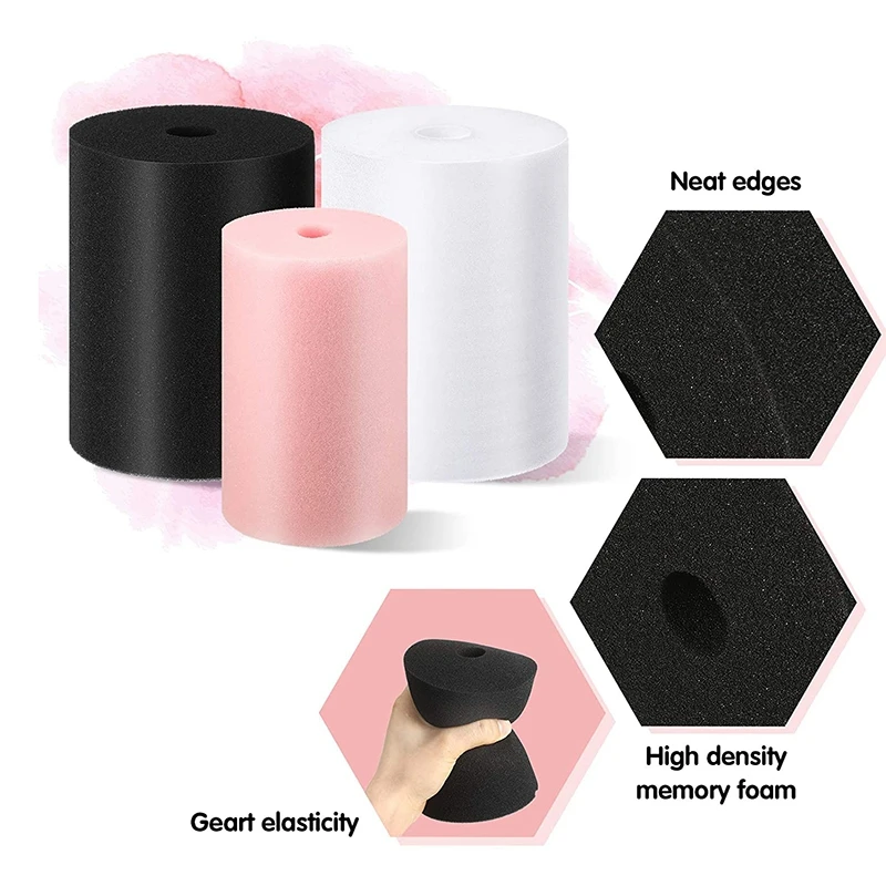 6 Pcs Cup Turner Foam Tumbler Inserts For 3/4 Inch PVC Pipe Tumbler 10 Oz To 40 Oz Tumblers Crafting (Black/White/Pink)