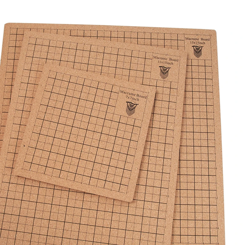 Macrame Board Grided Cork Board 8x8\'\', 12x16\'\', 16x16\'\' for Bracelet Project Jewelry Making Hand Kniting Work DIY Craft Supplies
