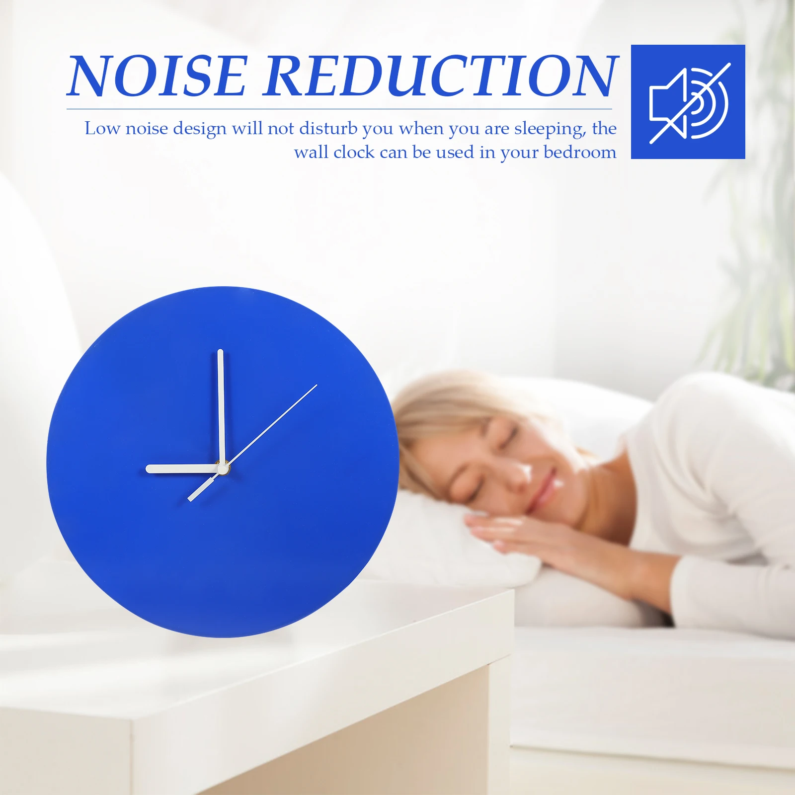 

1PCS Blue Clock Retro Decor Silent Wall Clock for Bedroom Living Room Decorative Clocks Easy Install Accurate Time