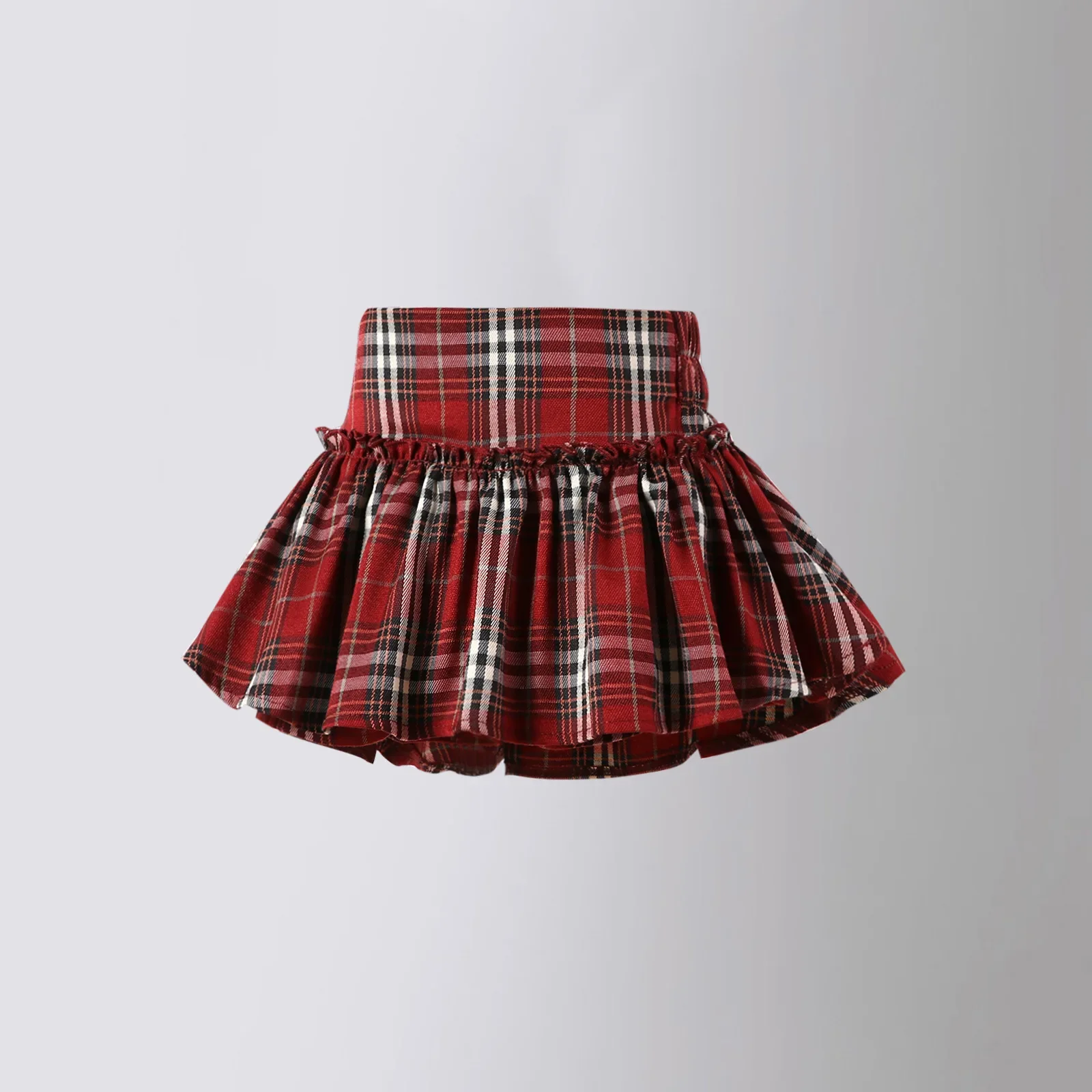 Teenage School Girls Skirt College Style Plaid High Waist Summer Thin Versatile Dance A-line Short Skirt for Kids 2-12 Years