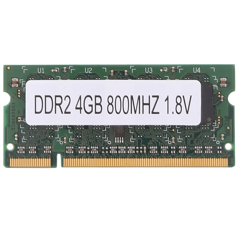 

Эффективная оперативная память для ноутбука DDR2, 4 ГБ, 800 МГц, PC2 6400 2RX8, 200 контактов SODIMM для памяти ноутбука Intel AMD