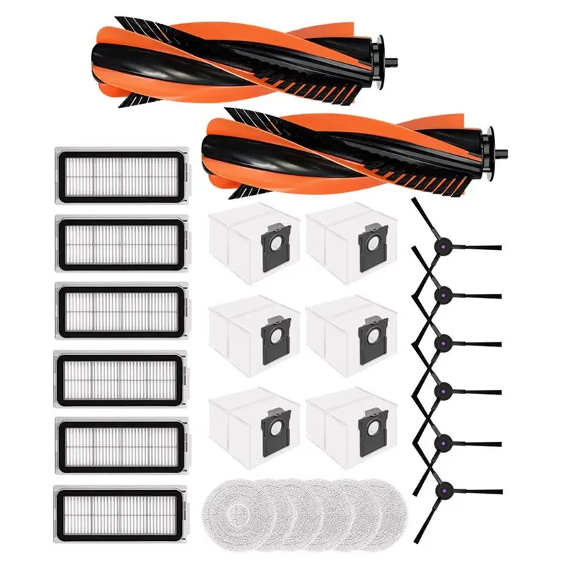

Запасные аксессуары A24R для пылесоса Cecotec Conga X70, основной ролик, боковая щетка, HEPA-фильтр, накладка для швабры, мешок для пыли, запасная часть