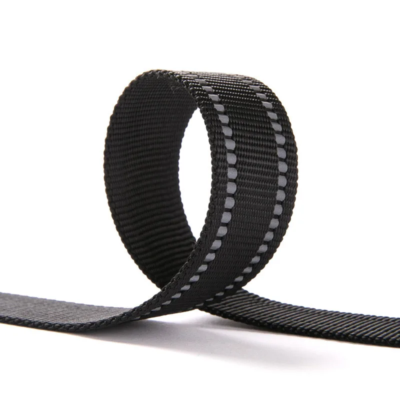 5 metros 15mm/20mm segurança reflexiva webbing fita tira verde laranja preto para saco cinta pet colar artesanal acessórios