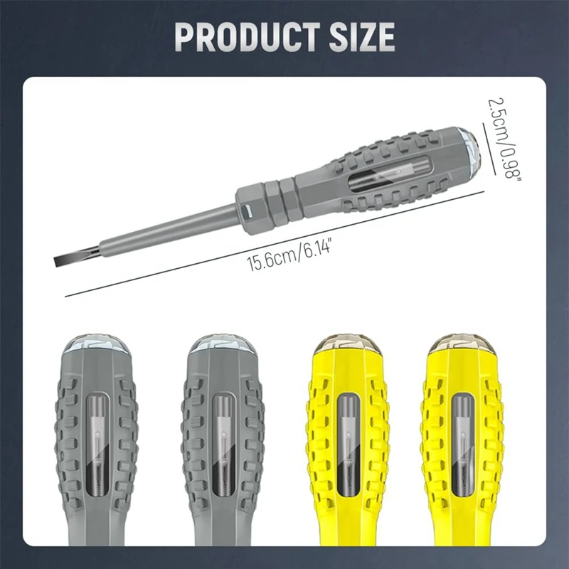 2-In-1 High Torque Strong Magnetic Screwdriver Electricity Detector, Electricity Tester Pen With Magnetic