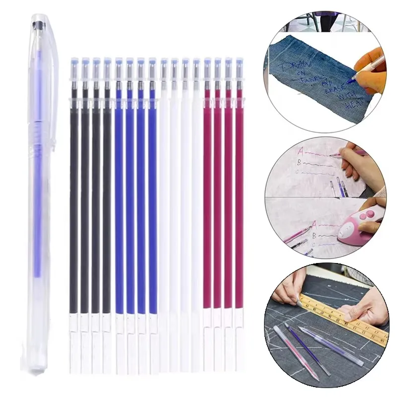 10-20Pcs Wärme Löschbaren Magie Marker Stift Temperatur Verschwinden Stoff Stifte Linie Markierung DIY Handwerk Nähen Zubehör