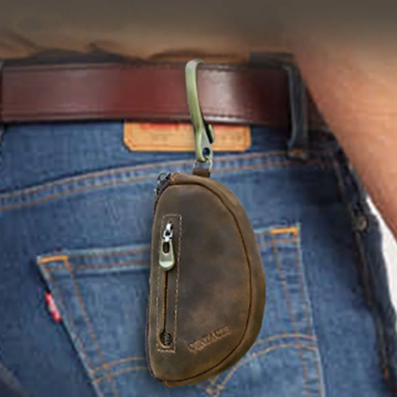 ماجيك حكاية جودة الجلود مفتاح محافظ للرجال خمر AirTag فتحة مفتاح سلسلة Keyrings مجنون الحصان الجلود حقيبة مفاتيح محفظة للعملة