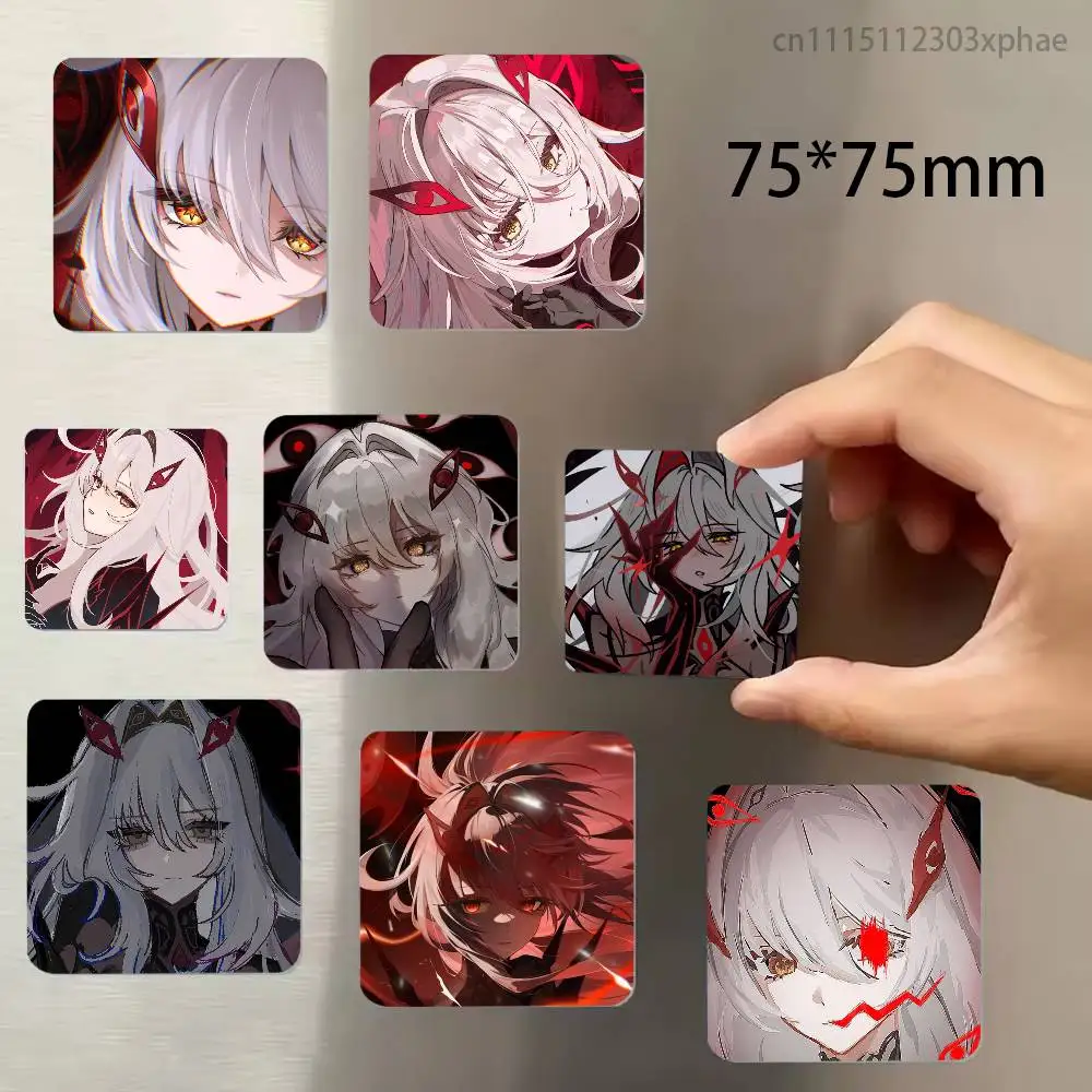 Genshin Impact Ronova Ruler of Death Personalized Magnetic Durable Plastic Square Picture Surface Fridge Magnets