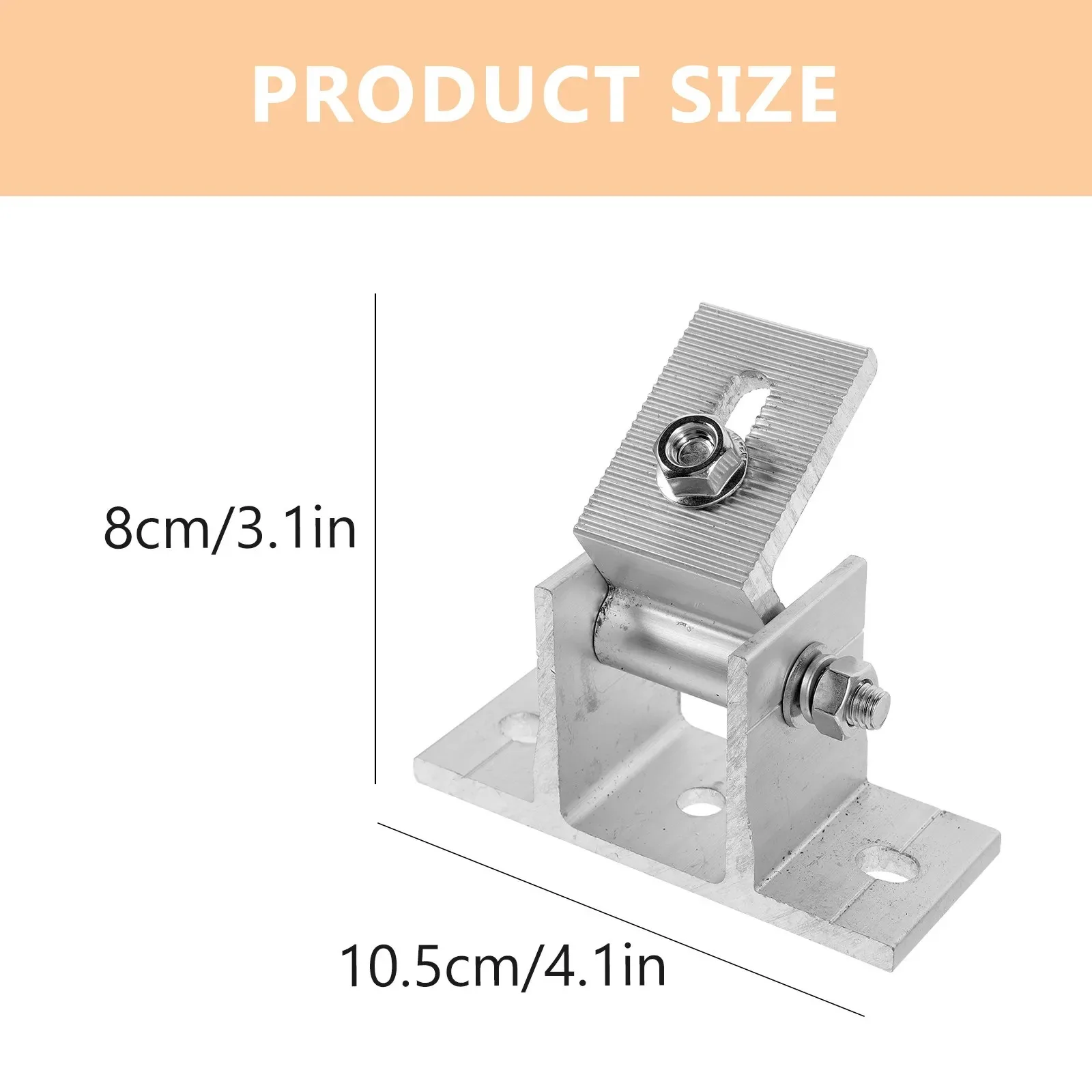 1/2 Set Aluminum Solar Panel Tilt Bracket with Tilt Legs 15-30 Degree Angle Lightweight Mounting Bracket Solar Panel Essential image 6
