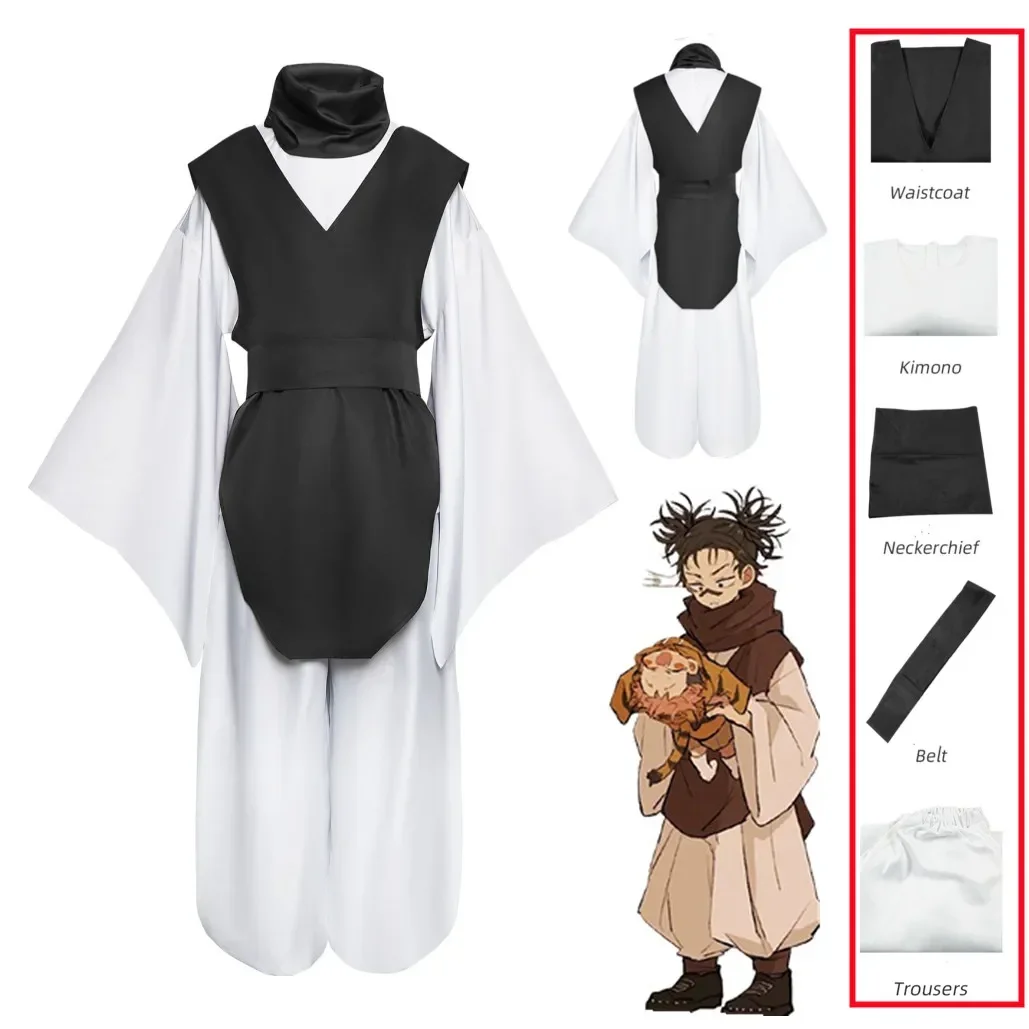 Anime Choso Cosplay Costume Kaisen Top+Vest+Pants black Brown Uniform Outfit For Women Men Brother Halloween Carnival Party Suit