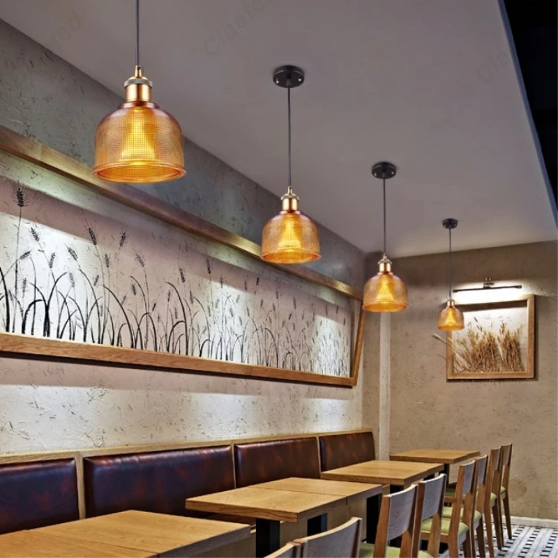 Creative New LED Crystal Glass Candy-colored Lampshade Chandelier Bar Cafe Restaurant Living Room Atmosphere Lighting