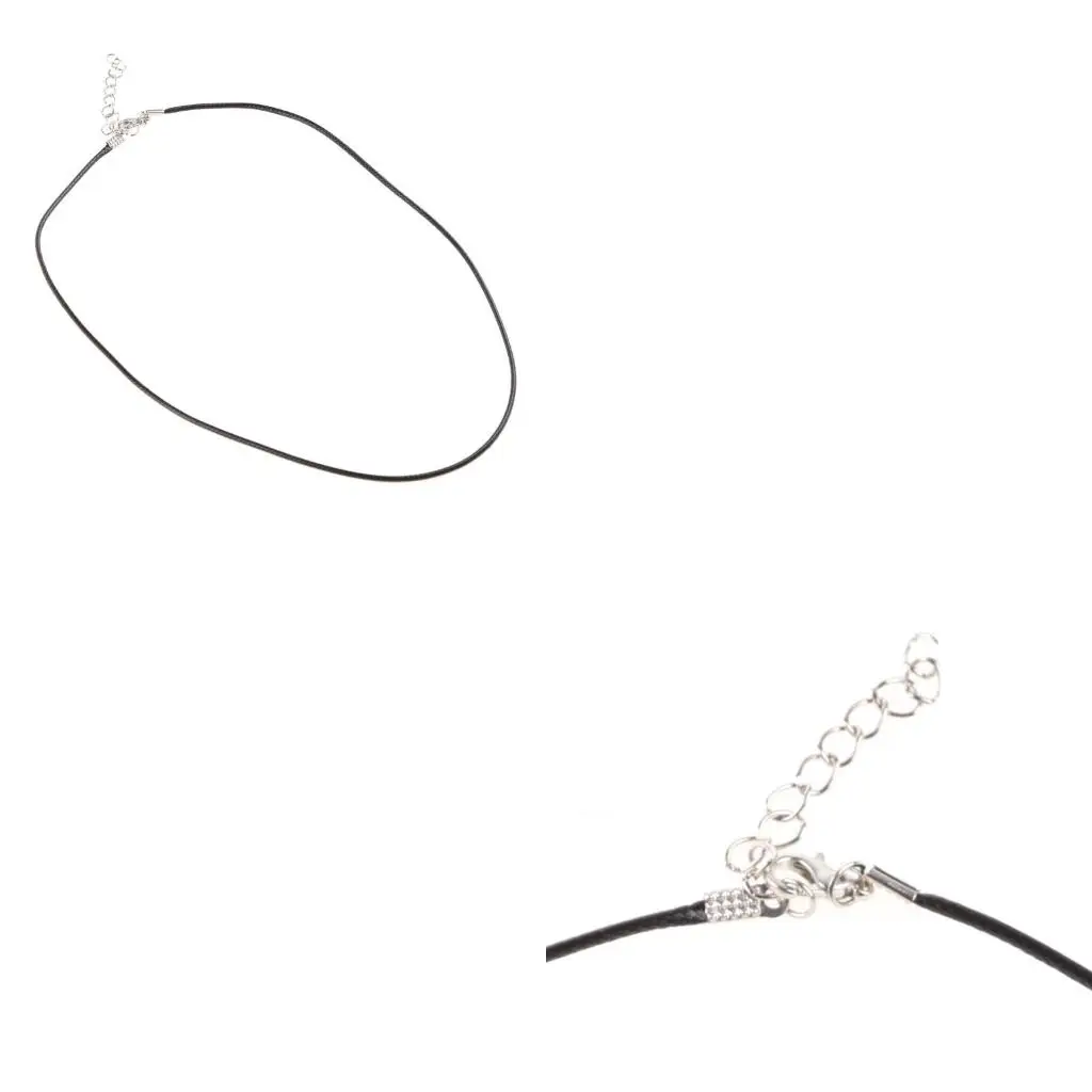 Black Necklace Cord with Lobster Clasp Design 18'' Clasp Chain for DIY Jewelry