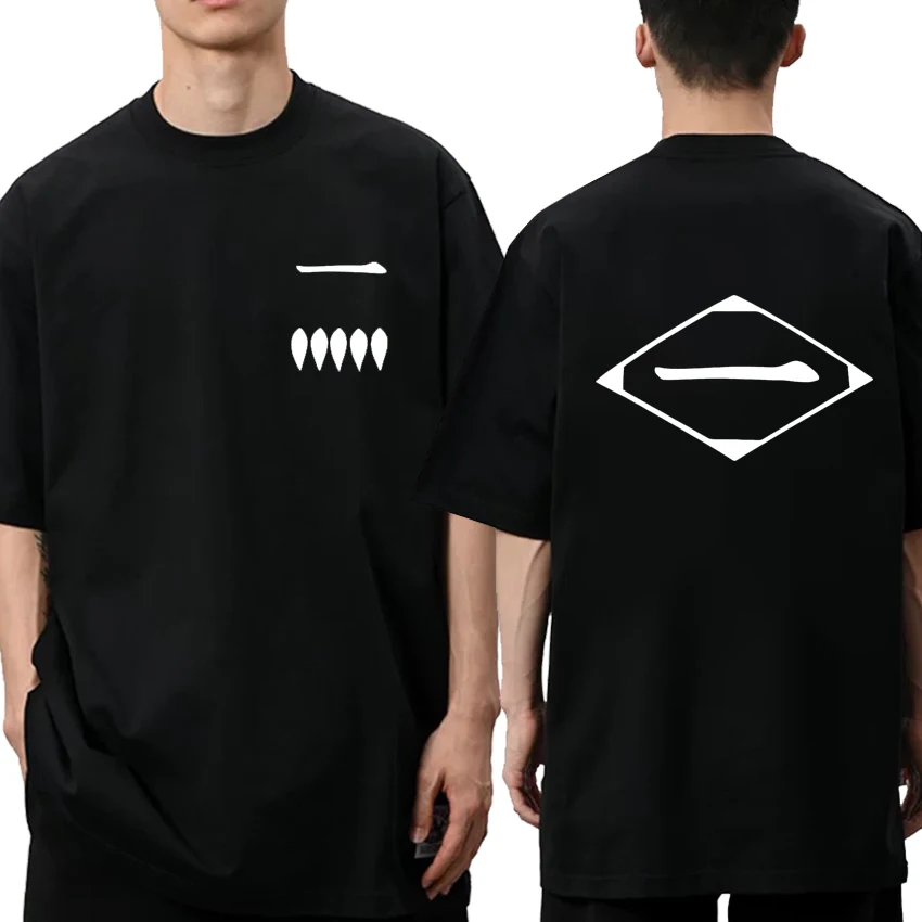 2025 رائجة البيع أنيمي القطن harajuku تي شيرت الرجال النساء التبييض تأثيري قصيرة الأكمام تي شيرت للجنسين Zaraki Kenpachi ملابس علوية من القطن