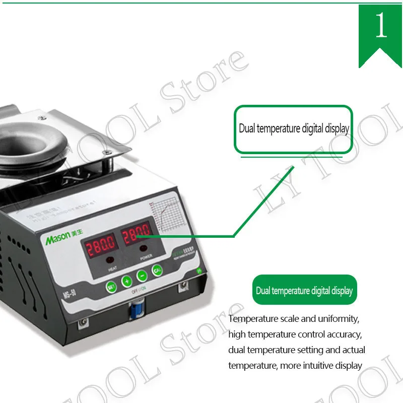 MS-50 250w Digitale Senza Piombo In Lega di Titanio saldare pentola di stagno di fusione 0.6KG temperatura regolabile Forno di fusione di stagno 110V /220V