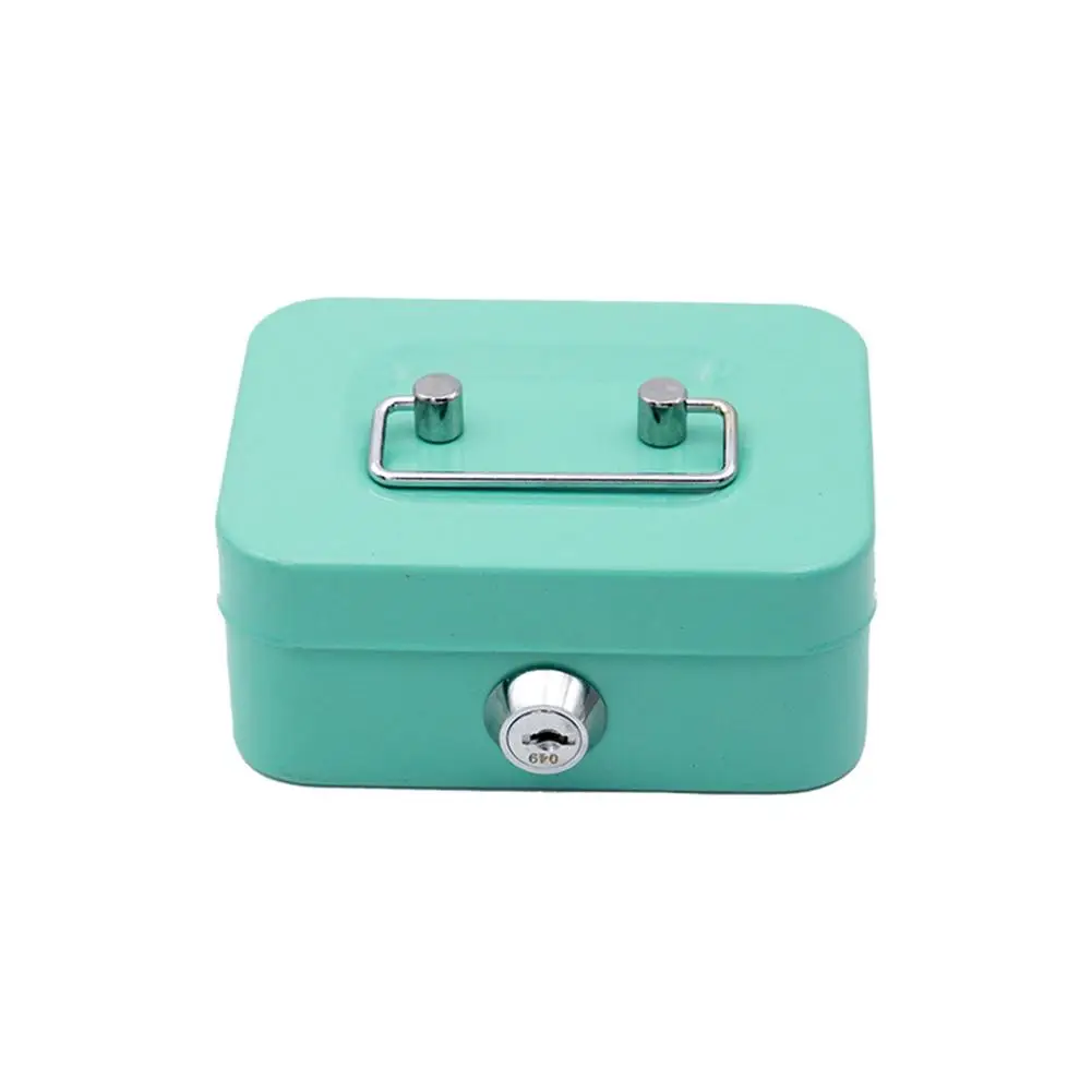 Mini Cash Box Lockable Security Money Safe Box Metal Key Money Coin Bank Piggy Bank Portable Coin Boxes For Kids Adults E0S5