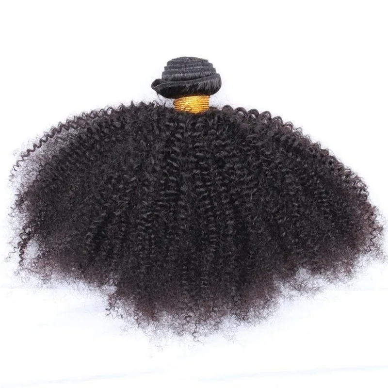 Afro Kinky Curly Bundles Human Hair 8-22 Inches Unprocessed Brazilian Virgin Hair Bundles for Women Natural Black 100g/PC