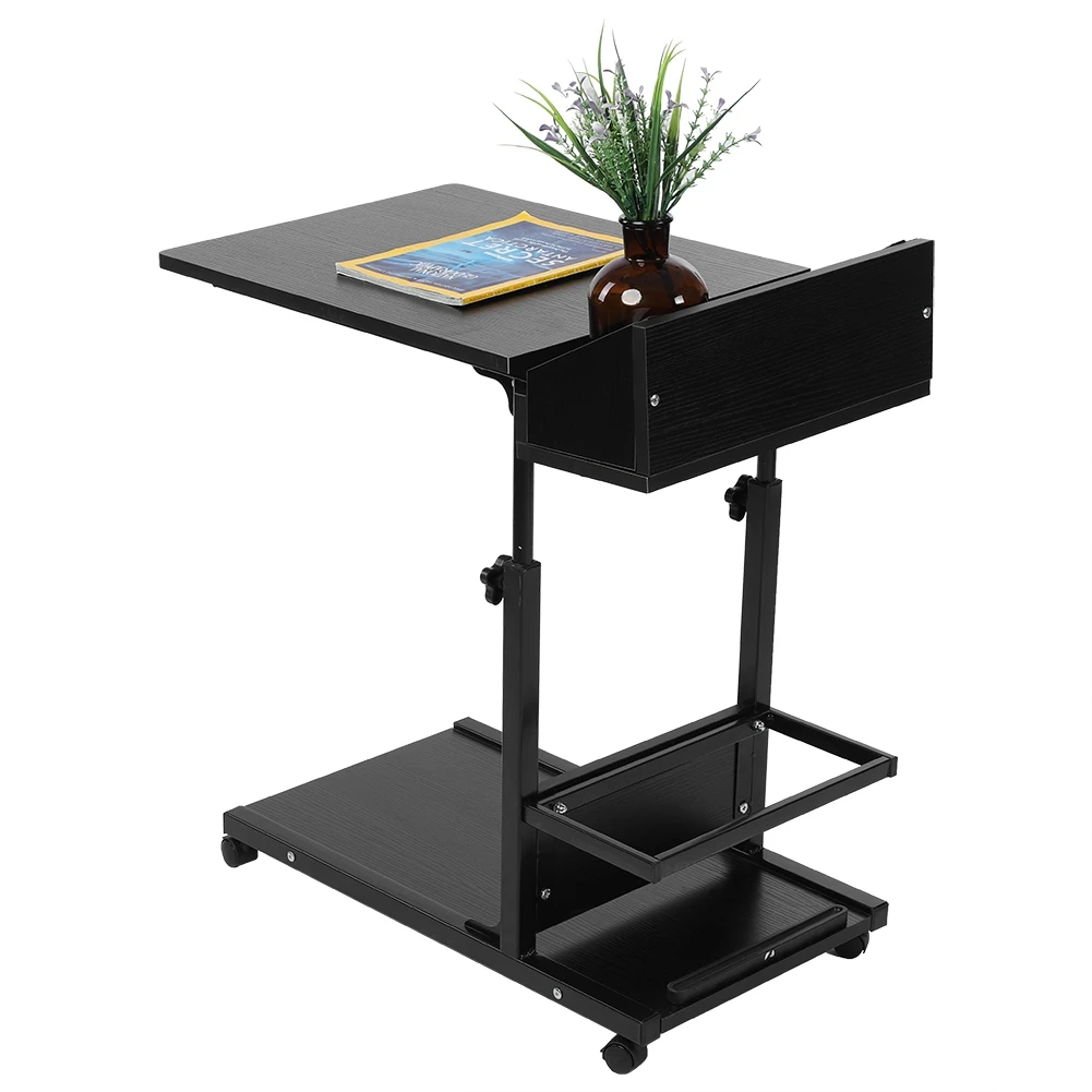 مكتب كمبيوتر محمول قابل للإزالة مكتب كمبيوتر محمول محمول متعدد الوظائف مكتب كمبيوتر محمول قابل للإزالة مع عجلات درج أريكة تتحول لسرير كتب وجبة خفيفة #4