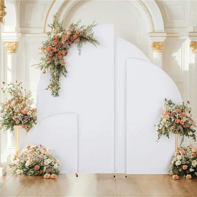 

Wedding Arch Cover Spandex Half Moon Shape Backdrop Stands Cover for Wedding Baby Shower Birthday Party Ceremony DIY Decorations