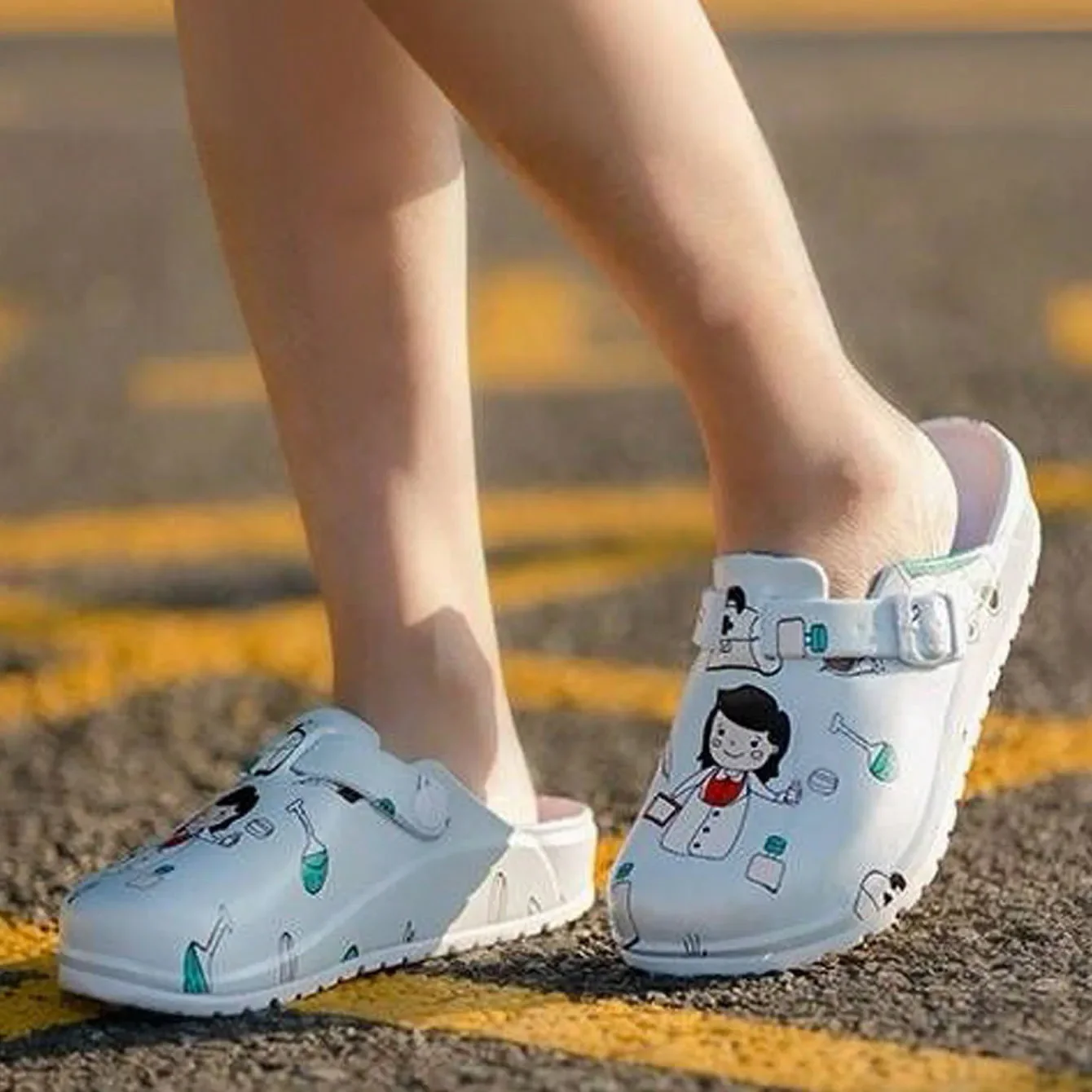 الأحذية الطبية إيفا عدم الانزلاق مختبر الطبيب قباقيب عدم الانزلاق ممرضة الشرائح الجراحية شاطئ عادية المرأة النعال العمل الداخلي #3