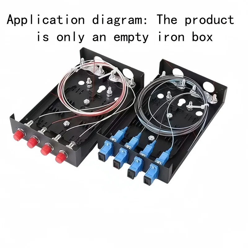4-Port Fiber Optic Terminal Box, Empty Metal Box, Suitable for Sc/Lc Square Ports, Fc/St Round Ports, Fiber Cable Pigtail Splice Box, Fiber Cable Junction Box, Fiber Optic Distribution Box, Empty Terminal Box, Cold-Rolled Steel Terminal Box, Fiber Optic Splice Box, Desktop Fiber Optic Splice Box, Empty Fiber Optic Terminal Shell. The Product Only Includes the Metal Box, Excluding the Coupler and Tail Fiber.