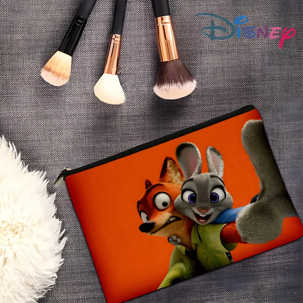 주토피아 주디 홉스와 닉 와일드 화장품 및 보석 보관 가방 1개, 완벽한 여행용 지퍼 파우치 - 재미있는 생일 선물