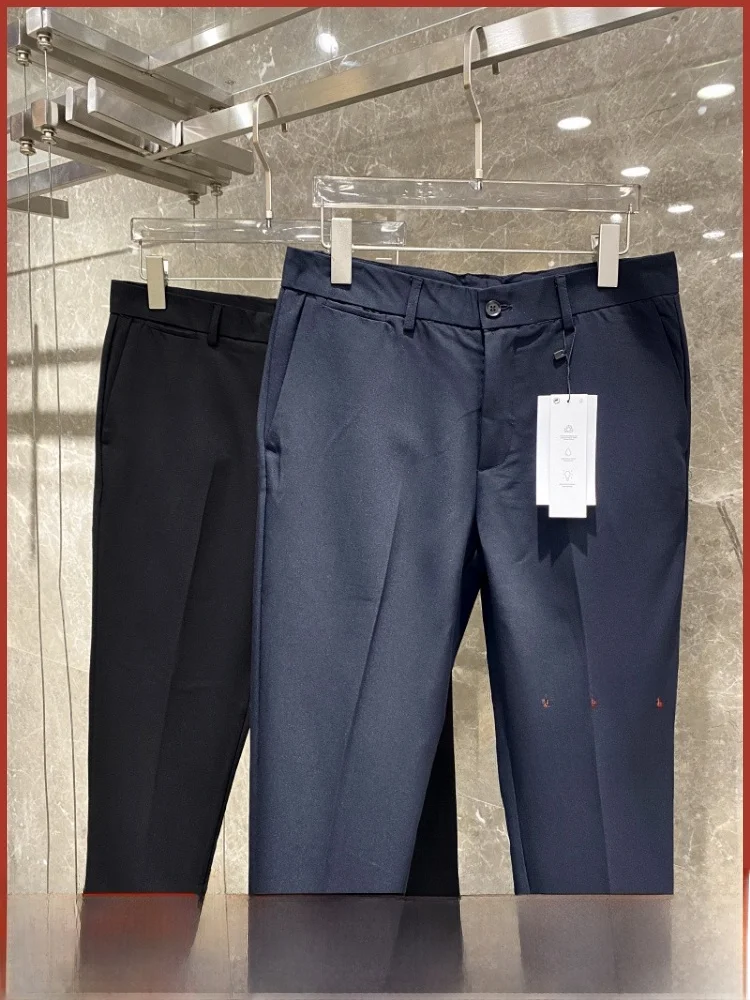 

Простые повседневные брюки для мужчин, новые летние прямые длинные брюки цвета глаз, модные молодежные повседневные брюки (3)