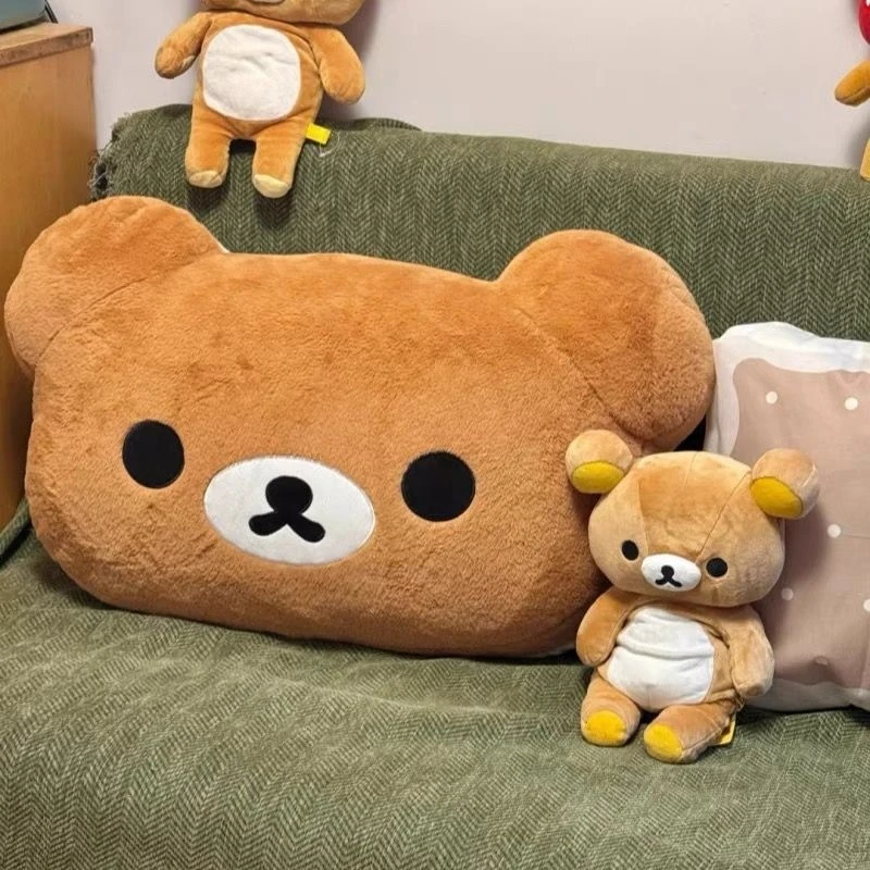 Rilakkuma أفخم السرير مسند الرأس وسادة للمساكن لينة محشوة سرير بطابقين مسند الظهر وسادة لطيف ديكور لغرف نوم طالب الكلية