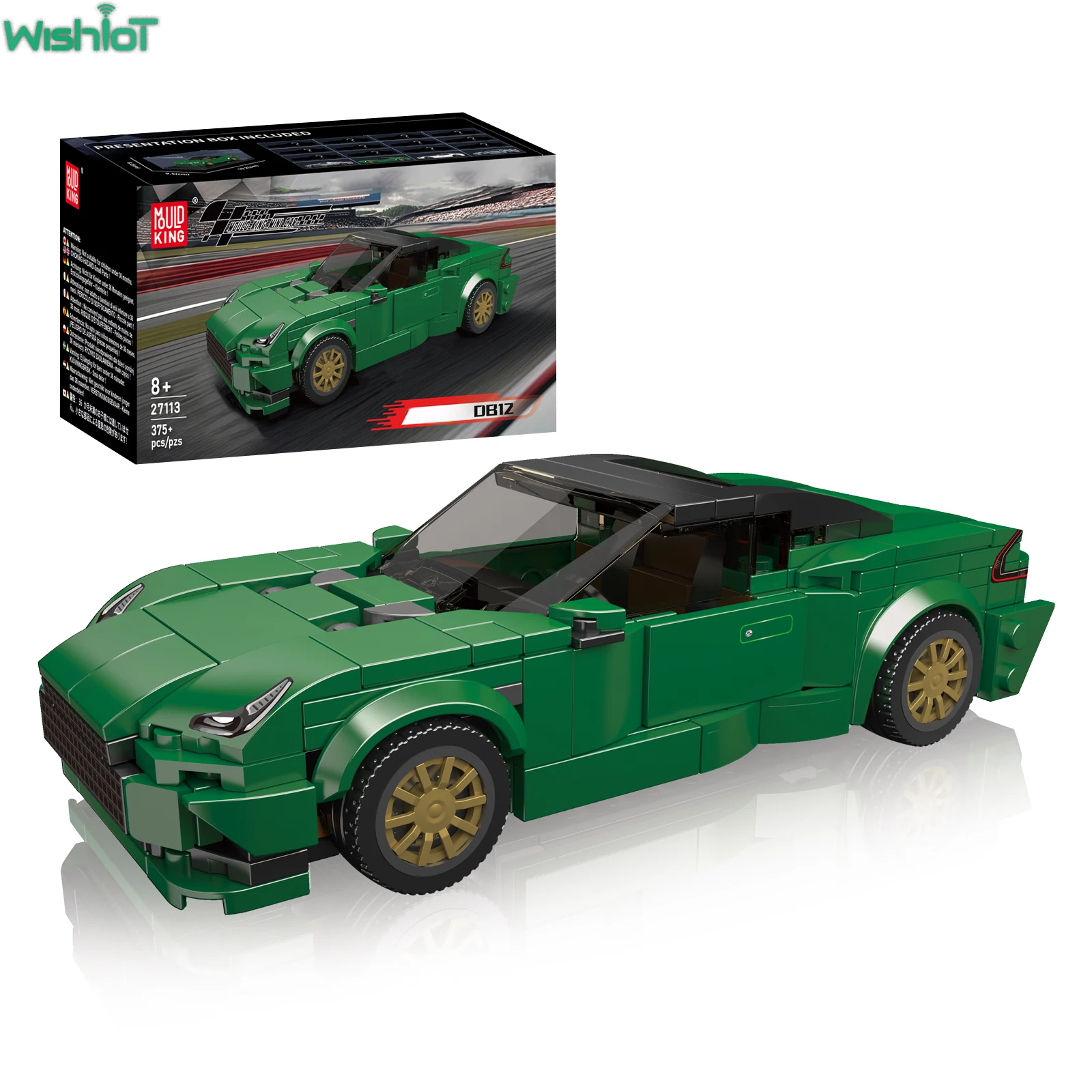 

Mold King 27113 DB12 Super GT Sports Car 375 шт. Строительные блоки Мини-модель гоночного автомобиля с дисплеем Модель Коллекционные игрушки в подарок