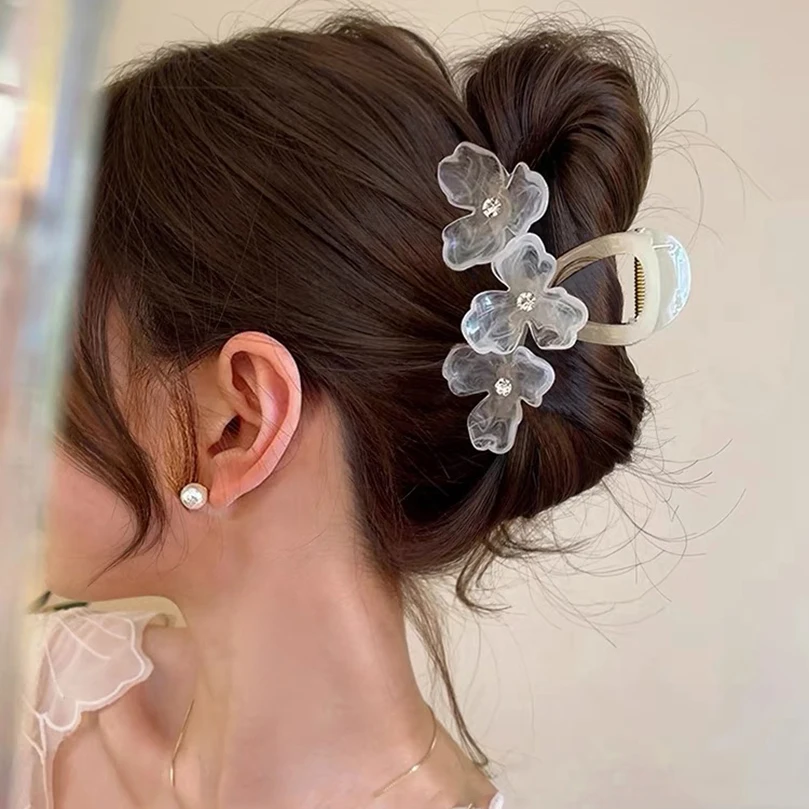 Nuovi fermagli per capelli da donna piccoli artigli per capelli con fiori freschi Clip per accessori per capelli con forcina per ragazze copricapo