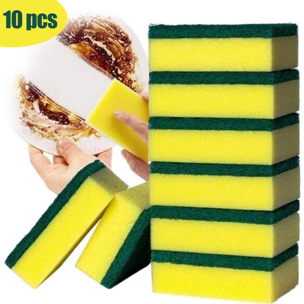 10Pcs Cleaning Sponges for Dishes Non Scratch Scrub Sponge Super Absorbent Multi Use Cleaning Sponges for Kitchen Dishes