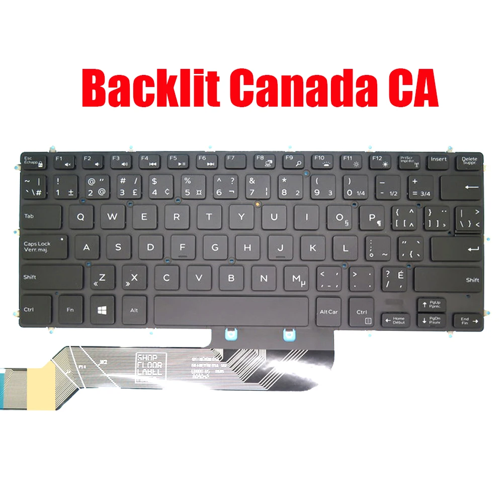 

Canada CA Keyboard For DELL For Inspiron 3480 3481 3482 3490 3493 5370 7370 7380 7460 7466 7467 7472 7560 7570 7572 7580 Backlit