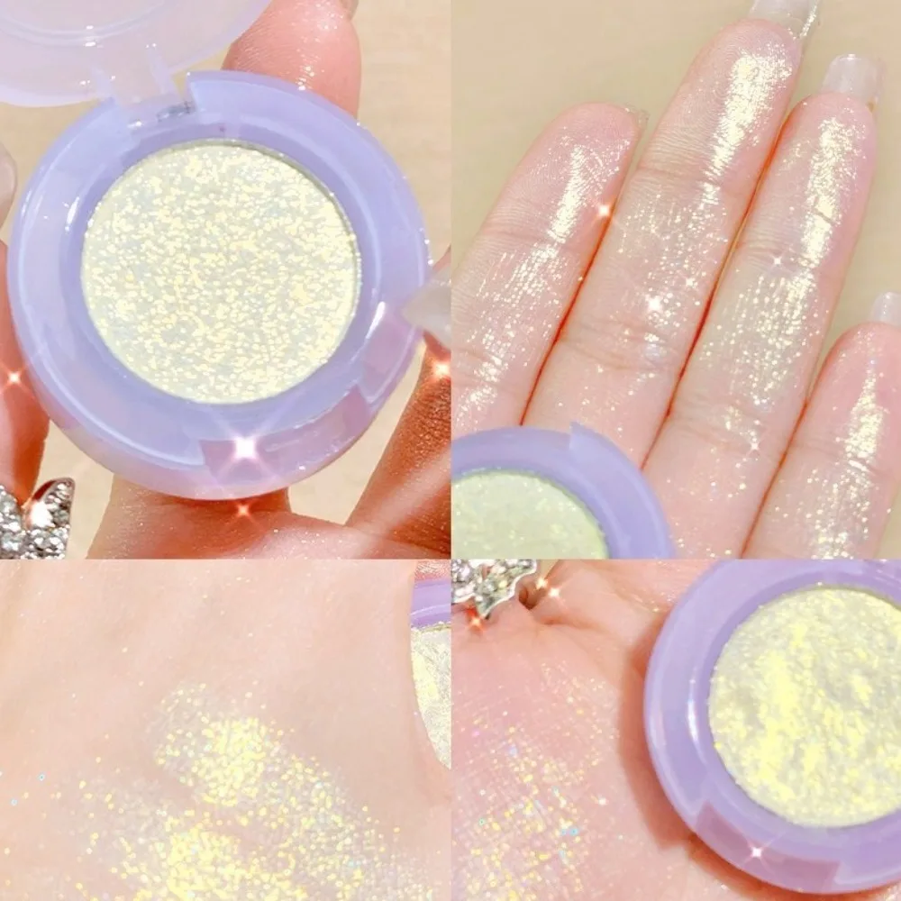 Ins Xixi Monochrome Eye Shadow Glitter Pearlescent Diamond Eyeshadow Palette Highlight Powder Beginner Makeup