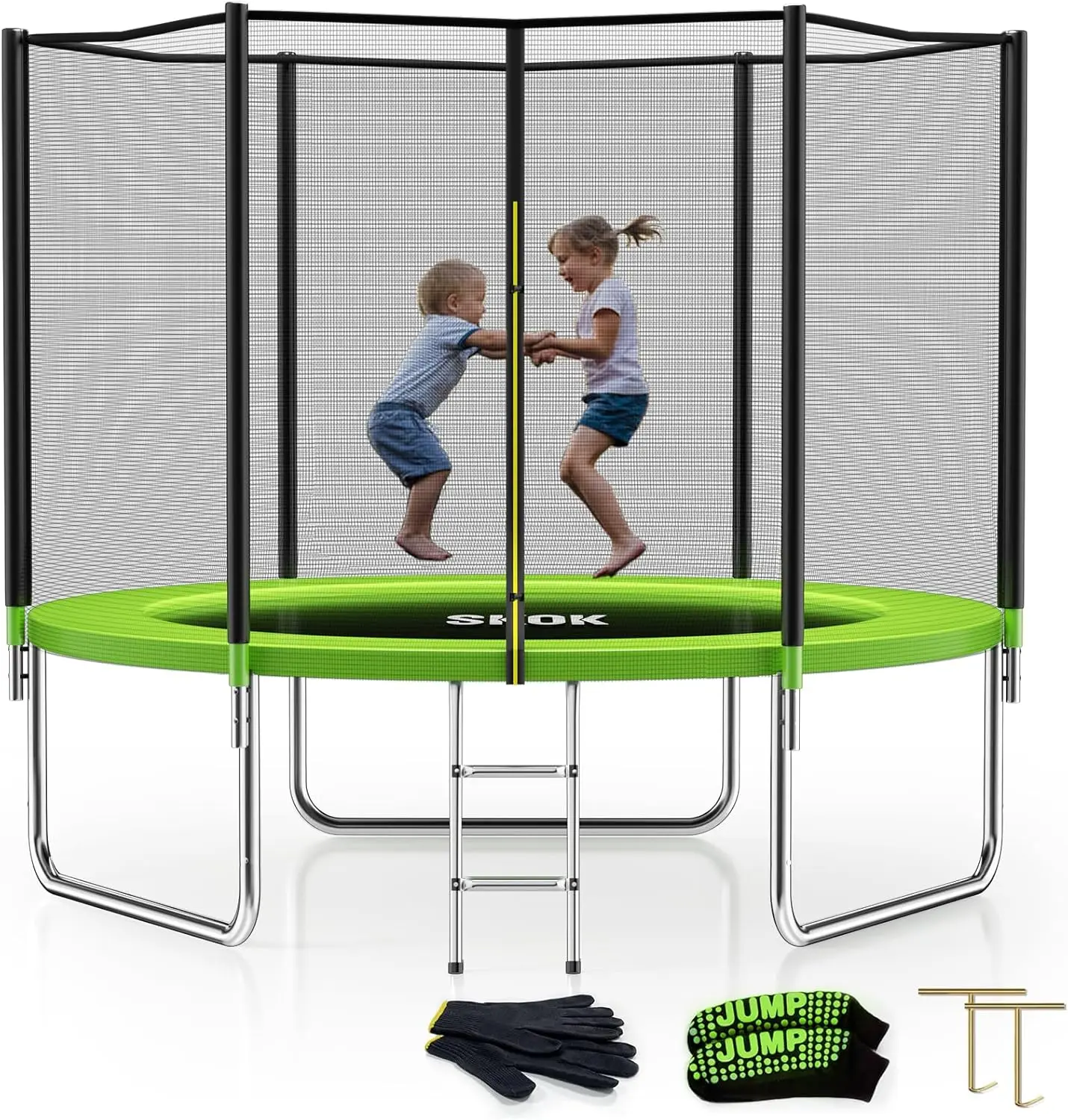 Trampolin 8ft 10ft 12ft 14ft 15ft Trampoline mit Gehäusen etz 400lbs Outdoor-Trampoline für Kinder mit Basketball korb astm