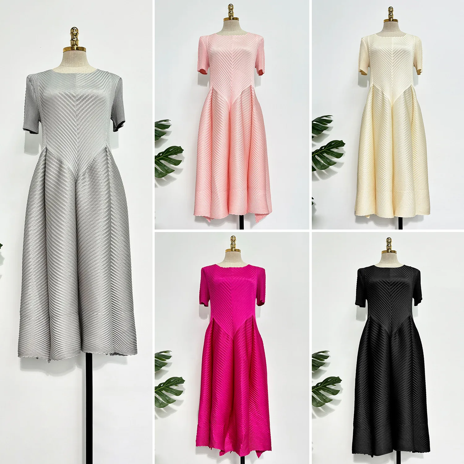 ミヤケプリーツ2025ドレスサマーモデルファッショナブルな気質デザインセンス快適なエイジング薄手ミドル丈バッドスカート