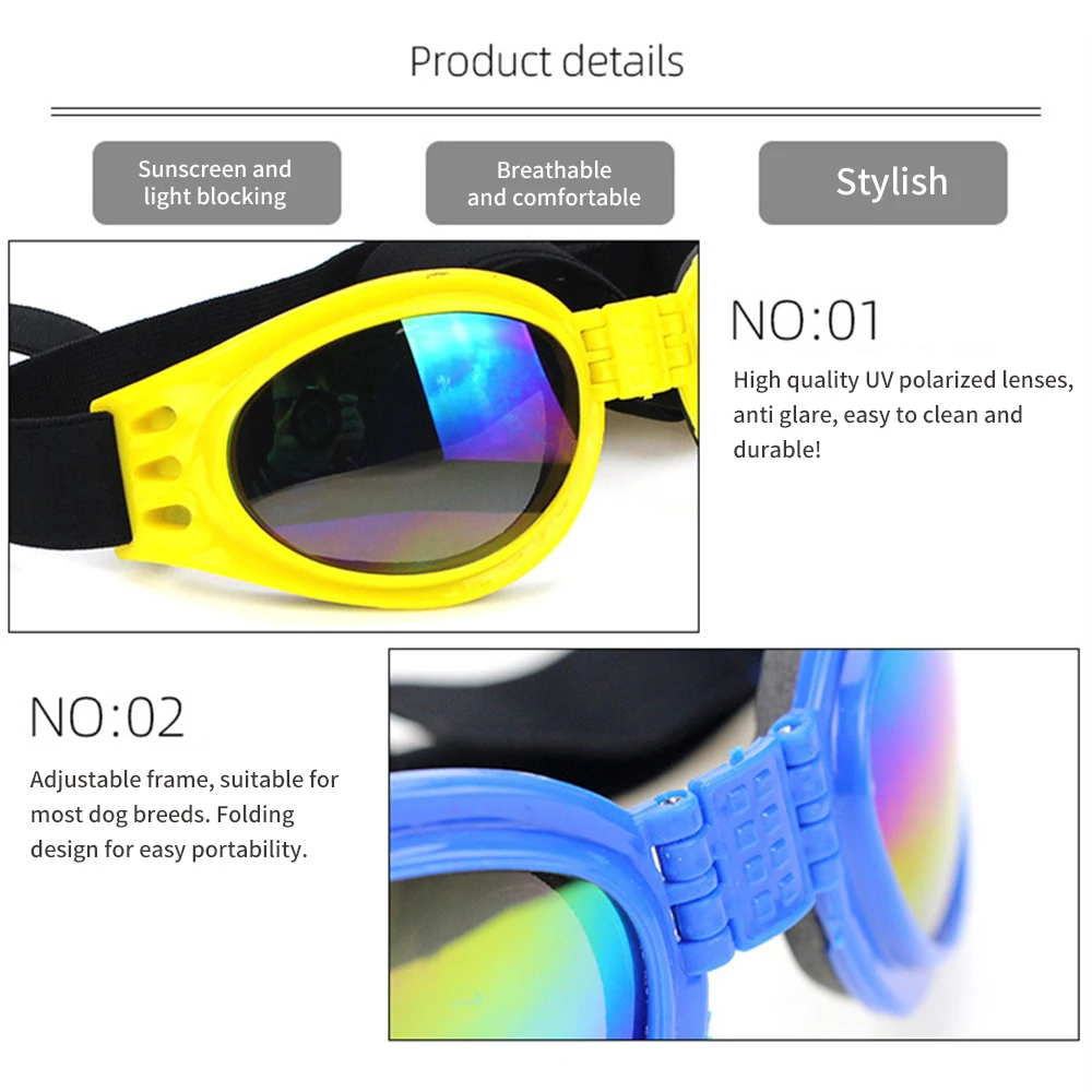 Xiaomi Pet Glasses 6 Color Foldable Small Medium Large Dog UV Protection Sunglasses Dog Cat Accessories Pet Glass Supplies