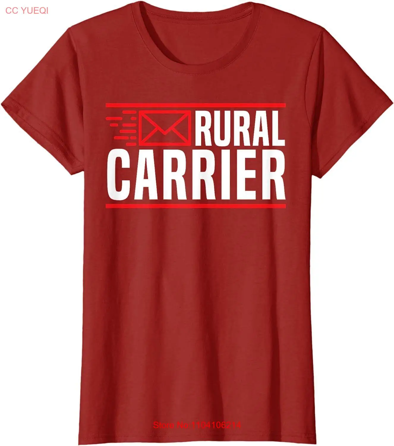 Rural Carrier Postal Worker Mailman Delivery Mail Ladies' Crewneck T-Shirt