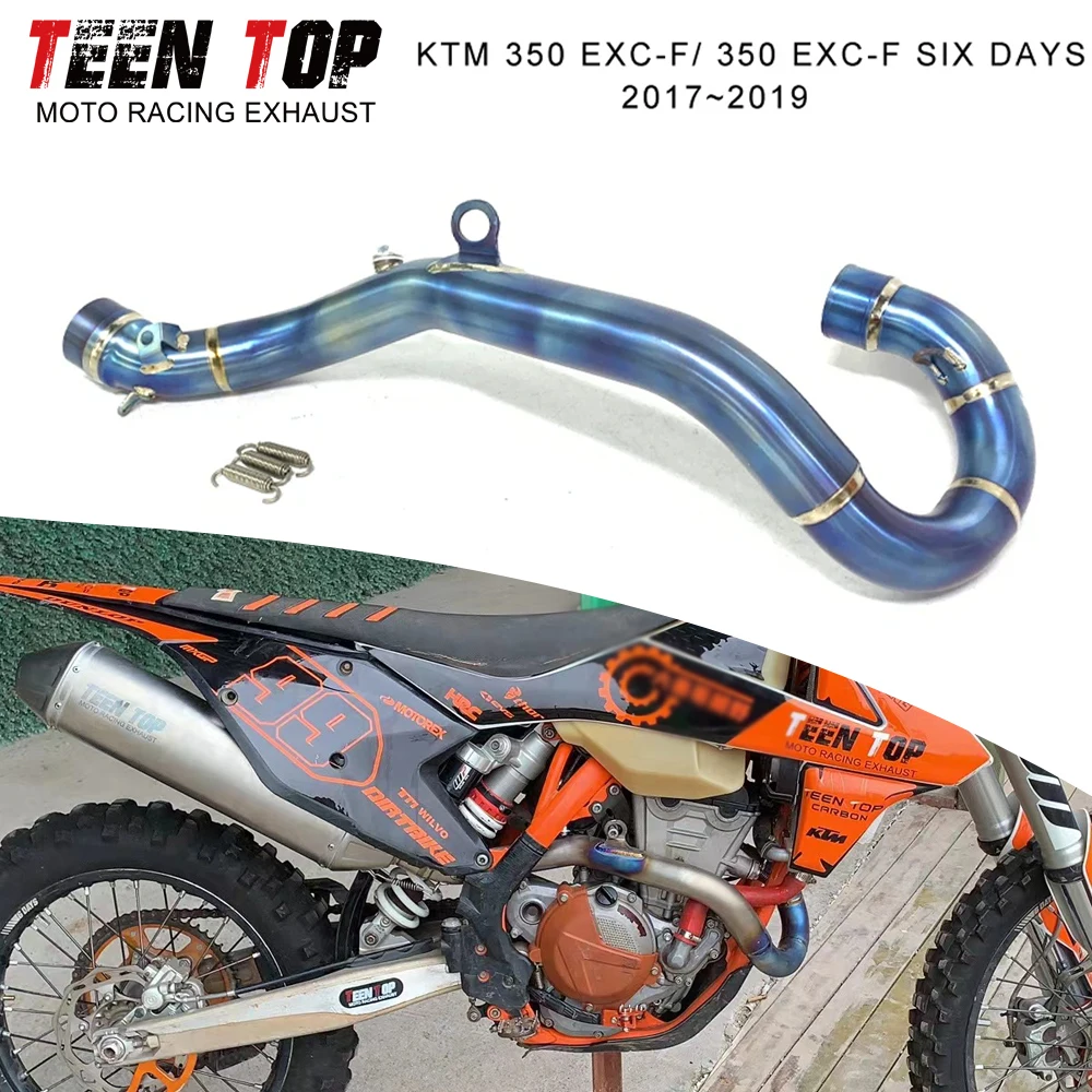 

For KTM 350 EXC-F 350 EXC-F SIX DAYS Exhaust Pipe Titanium Alloy Offroad Bike 50mm Exhaust Elbow 350 EXC-F 2017-2019 Tube