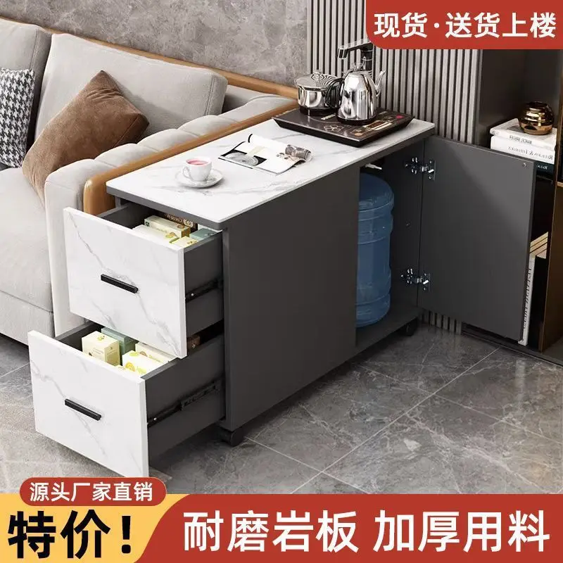 fLE light luxury rock slab side sofa side cabinet living room mobile corner simple modern coffee
