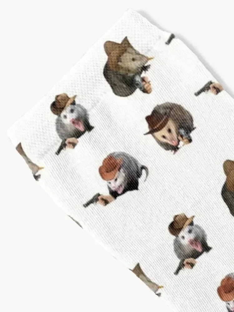 Cowboy Possum Sticker Pack Socks moving stockings short retro Socks Women's Men's